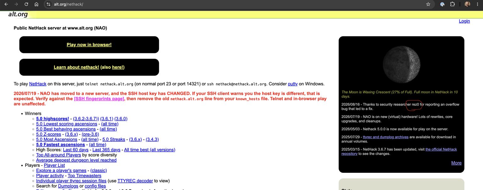 NAO crediting rez0 for the overflow report